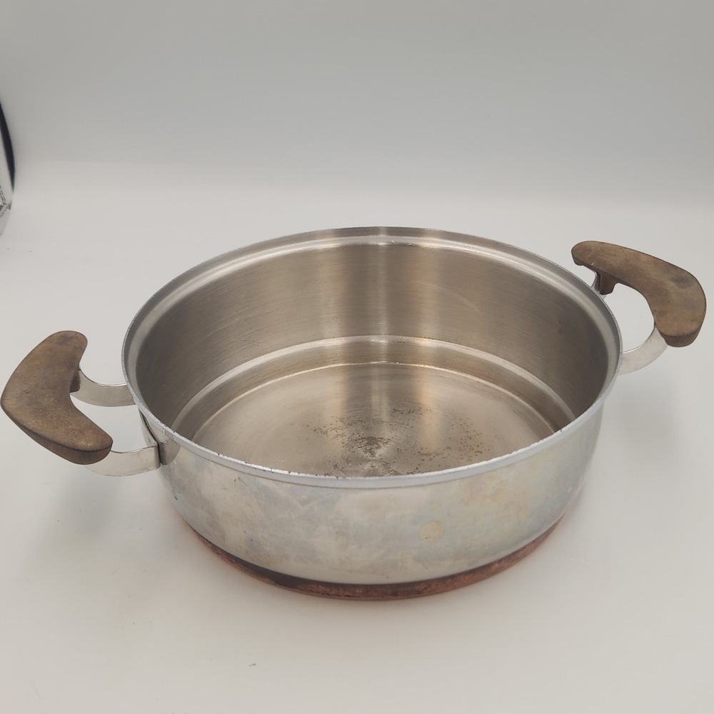 Vintage Presto Pride Stainless Steel Saucepan Copper Bottom A-9‎ 9 Inch